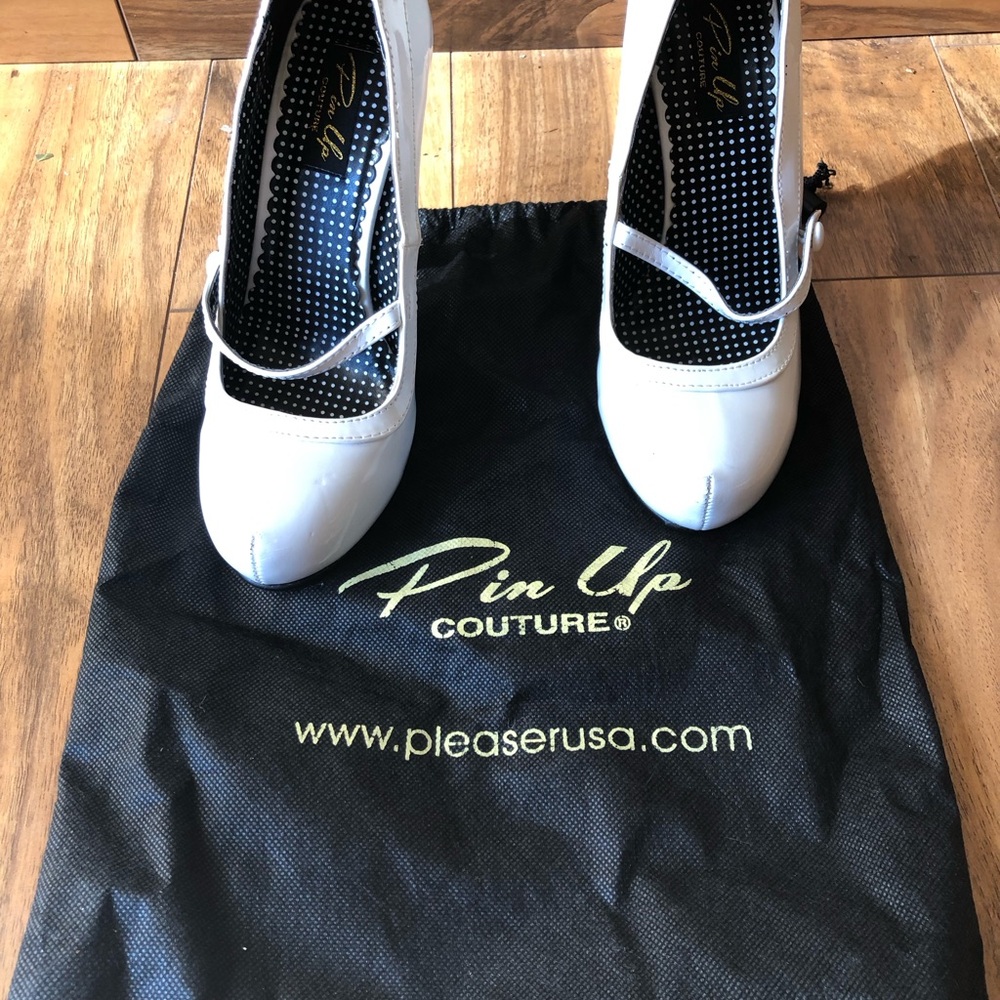 Pinup Couture White Heels Classic Elegance